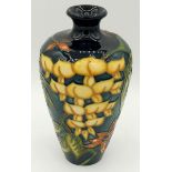 A Moorcroft small vase Collectors Club wisteria pattern by Philip Gibson, 16cm