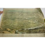 A Stannard and Sons Crimea War print on linen No 4 View of the Seat of the War, unframed