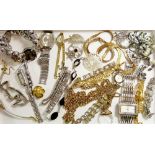 A box of costume jewellery and fashion jewellery