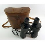 A pair of German WWII 7 x 50 binoculars, cased