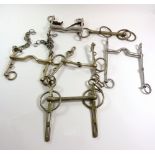 A selection of six various horse bridle bits