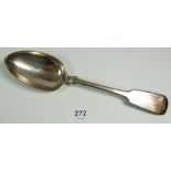 A silver table spoon, Exeter, 1838 by William Rawlings Sobey, 74.7g