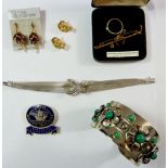 A group of costume jewellery