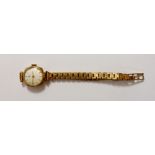 A Tissot 9 carat gold ladies wrist watch