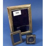 Three silver picture frames, London 1995 and 1988
