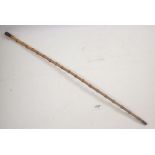 A George V bamboo swagger stick for the Royal Engineers, 70cm