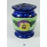 A Ringtons flower vase decorated pansy's, 16cm
