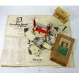 A Knights Head model toy mangle, boxed and a Savings Box Bank