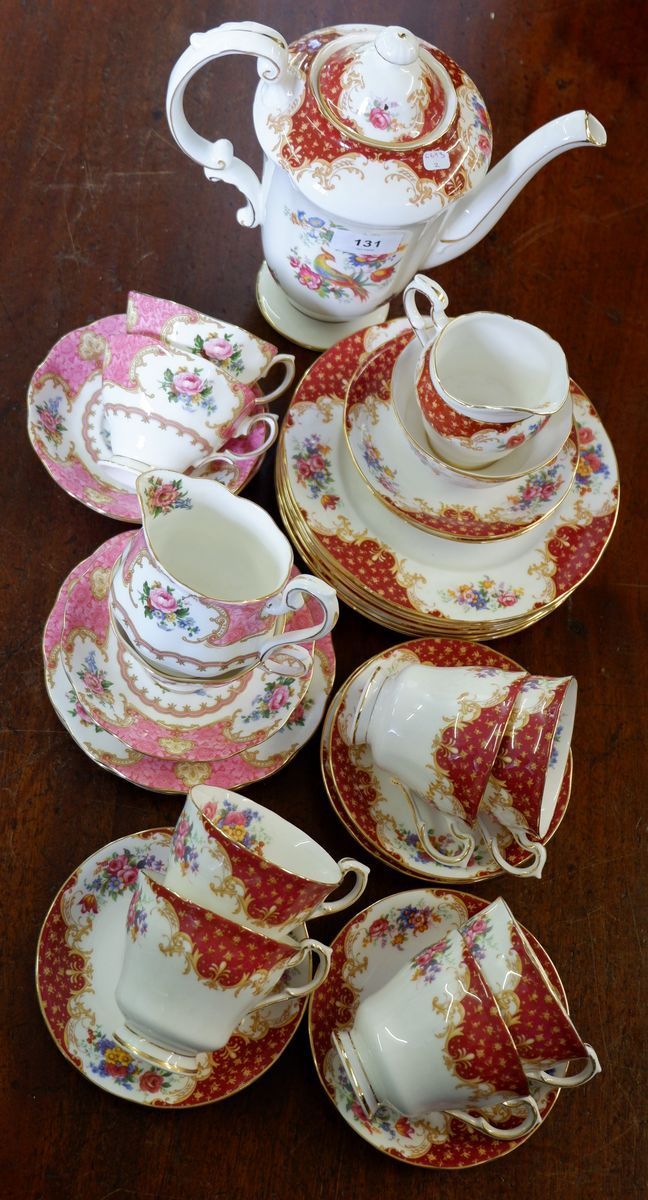 A Paragon tea service Rockingham comprising teapot, milk, sugar,six cups and saucers and six tea