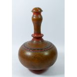 A Burmese Hsun OK lacquer offering vessel, lid a/f, 32cm tall