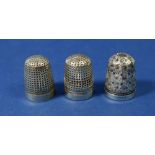 Three Charles Horner Dorcas thimbles