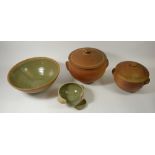 A group of Leach pottery to include two tureens, fruit bowl etc. some a/f