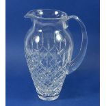 An Edinburgh Crystal tall cut glass jug, 27cm