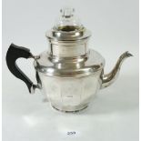 A silver plated coffee percolator