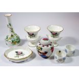 A group of decorative china including miniature Chinese ginger jar and Wedgwood