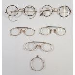 Various vintage spectacles