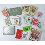 A box of vintage playing cards