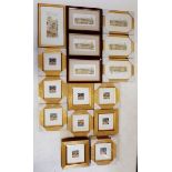 A box of limited edition small gilt framed prints by Andrew Powell on a Cotswold theme (21 in total)