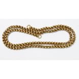 A Victorian fancy link 9 carat gold chain, 13.5g, 45cm