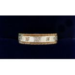 A 9ct gold eternity ring set white stones, size K to L, 2.5g