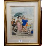 A 19th century Rowlandson print 'Progress of Gallantry' 33 x 24cm