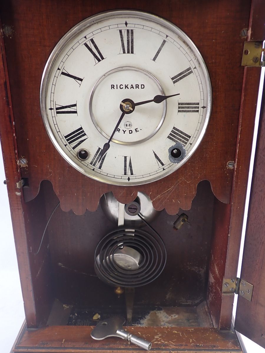 A 19th century Rickard Ryde arch top shelf clock, 51cm - Image 2 of 2