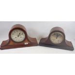 Two 1920's mahogany arch top mantel clocks
