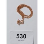 A Phillipa Herbert 9 carat rose gold chain, 1.4g, boxed