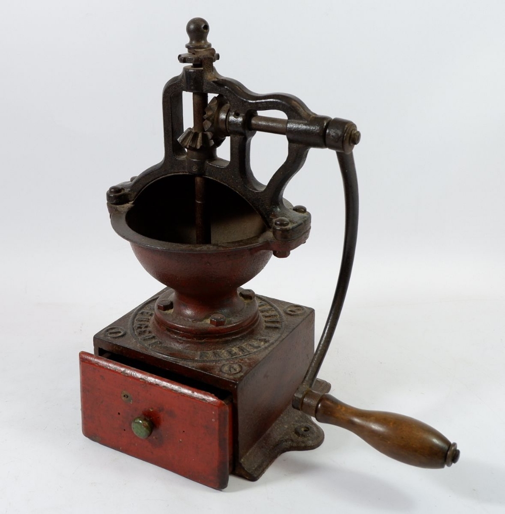 A French Peugeot Freres Brevetes large coffee grinder