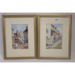 Two watercolour of St Ives signed with TW monogram, 14 x 9cm