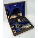 A silver plated cutlery set boxed