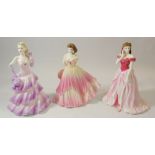 Three Coalport figures - Happy Birthday, Bolero and Sarah