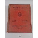 A 1939 to 1940 Army and Navy Stores Ltd general price list