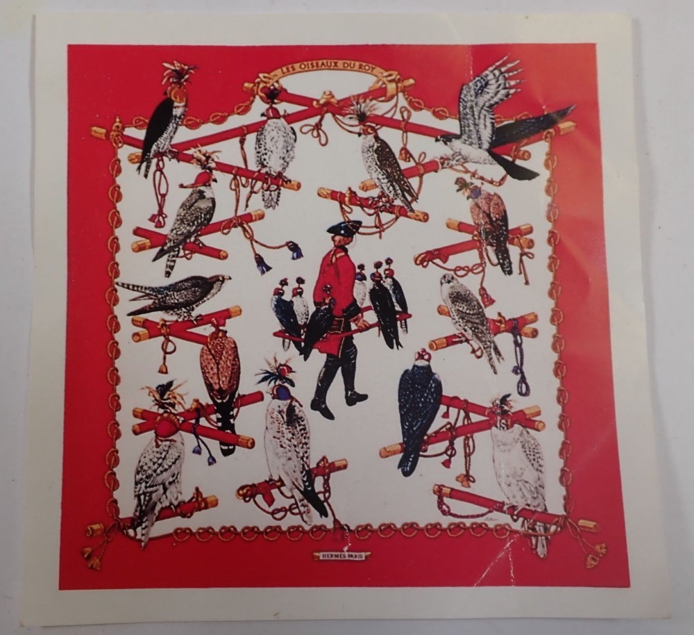 A Hermes scarf printed birds of prey, boxed - Image 3 of 7