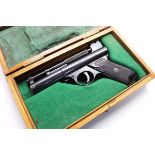 .177 Webley Mark I air pistol, no. 640 in wooden case