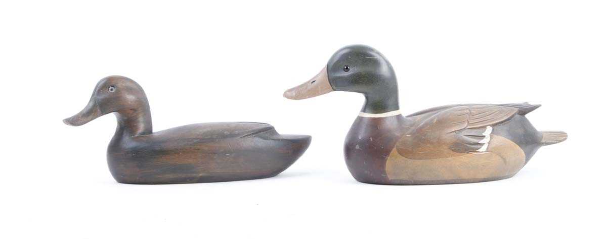 Wooden Mallard decoy, and one other duck decoy - Image 3 of 4