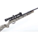 .22 Beeman Carnivore break barrel air rifle, moderated barrel, mounted 3-9 x 32 scope, synthetic