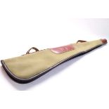 Canvas and leather fleece lined gun slip by Holland & Holland, max. internal length 46 ins