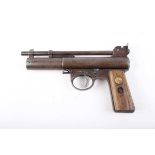 .177 Webley air pistol Mark 1 (pre-war), wood grips with inset Webley logo, no. 43092