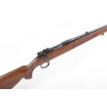 Ⓕ (S1) .243 Midland Gun Co. bolt-action rifle, 24½ ins barrel, hooded blade and folding v-notch