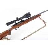 Ⓕ (S1) .22 Ruger 10/22 semi-automatic carbine (magazine absent), 19½ ins screwcut barrel with fitted