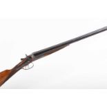 Ⓕ (S2) 12 bore Ward & Sons double hammer gun, 30 ins barrels (nitro reproof), ic & ¾, concave top