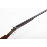 Ⓕ (S2) 12 bore double hammer gun by J. Purdey & Sons, 29½ ins replacement barrels, nitro proof, ic &