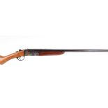 Ⓕ (S2) 12 bore Webley & Scott semi hammer, 30 ins full choke barrel with bead sight, 2¾ ins chamber,