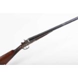Ⓕ (S2) 12 bore double hammer gun by Ward & Sons, 30 ins barrels (nitro reproof), ic & ½, 2½ ins