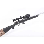 Ⓕ (S1) .17(Hmr) Savage Model 93R17 bolt-action rifle, 16 ins screwcut stainless steel barrel, 10