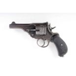 Ⓕ (S5) .455 Webley Mark 1 double-action service revolver, 4 ins sighted barrel, 6 shot fluted