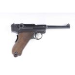 Ⓕ (S5) .30Luger (7.65 x 21mm) Swiss Luger semi-automatic pistol, good original finish throughout,
