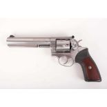 Ⓕ (S5) .357 (Mag) Ruger GP100 6 shot double action stainless steel revolver, no. 173-41134, in