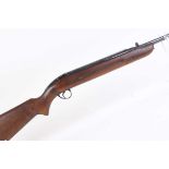 An early .22 BSA Airsporter underlever air rifle, raised blade and adjustable v-notch sights, tap